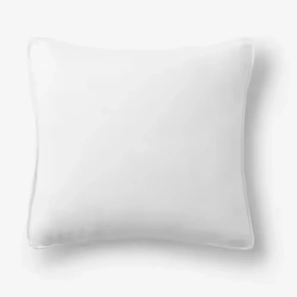 The Company Store x3 Bundle Linen White Solid 16 in. x 16 in Throw Pillow Cover